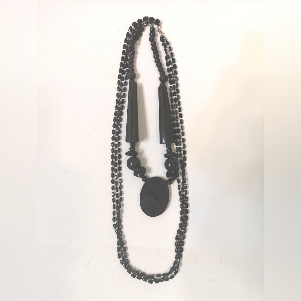 vintage modern Y2K tribal mixed beaded necklace set